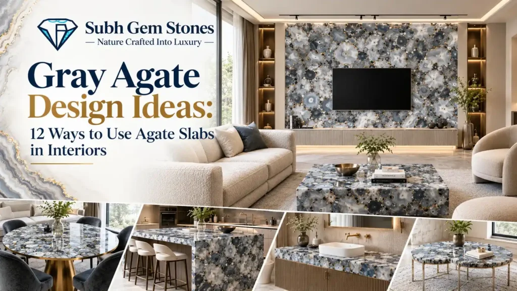 Gray Agate Design Ideas 12 Ways to Use Agate Slabs in Interiors