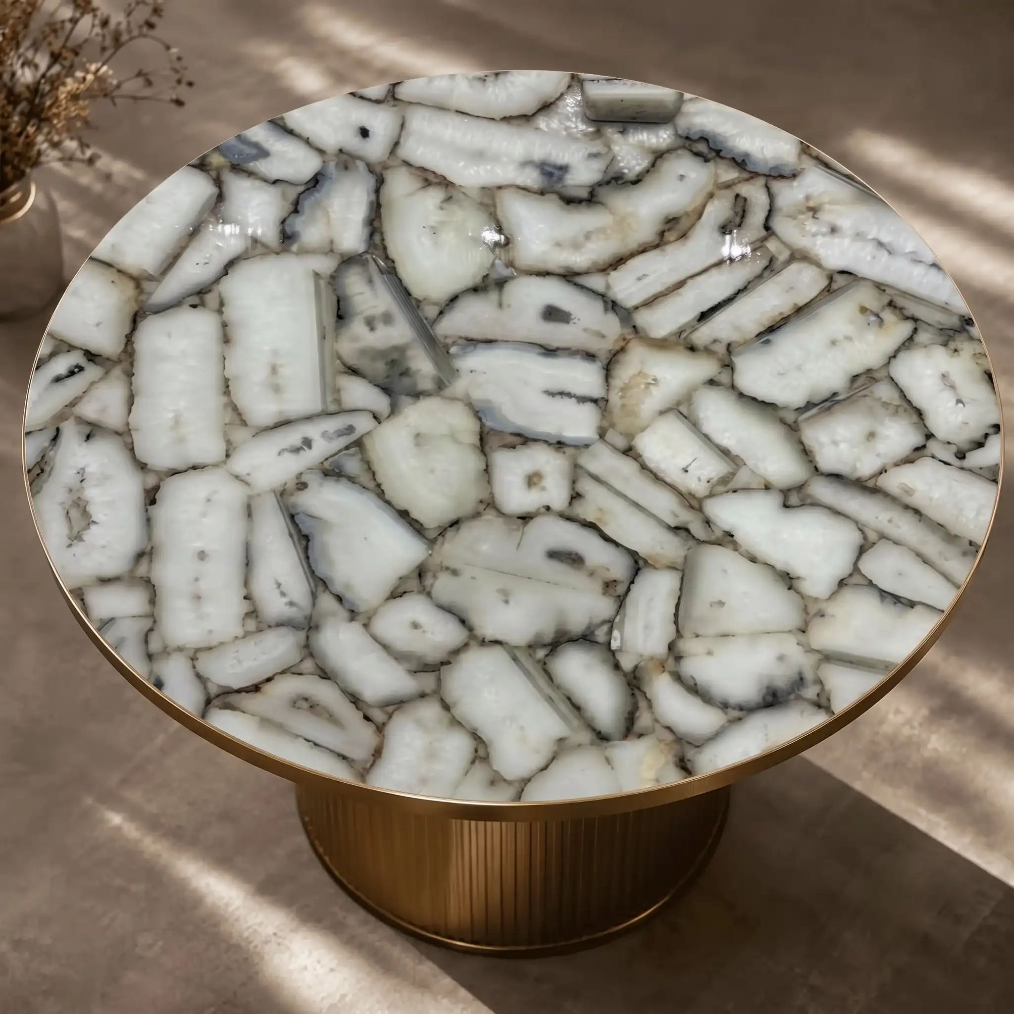 crystal agate table top