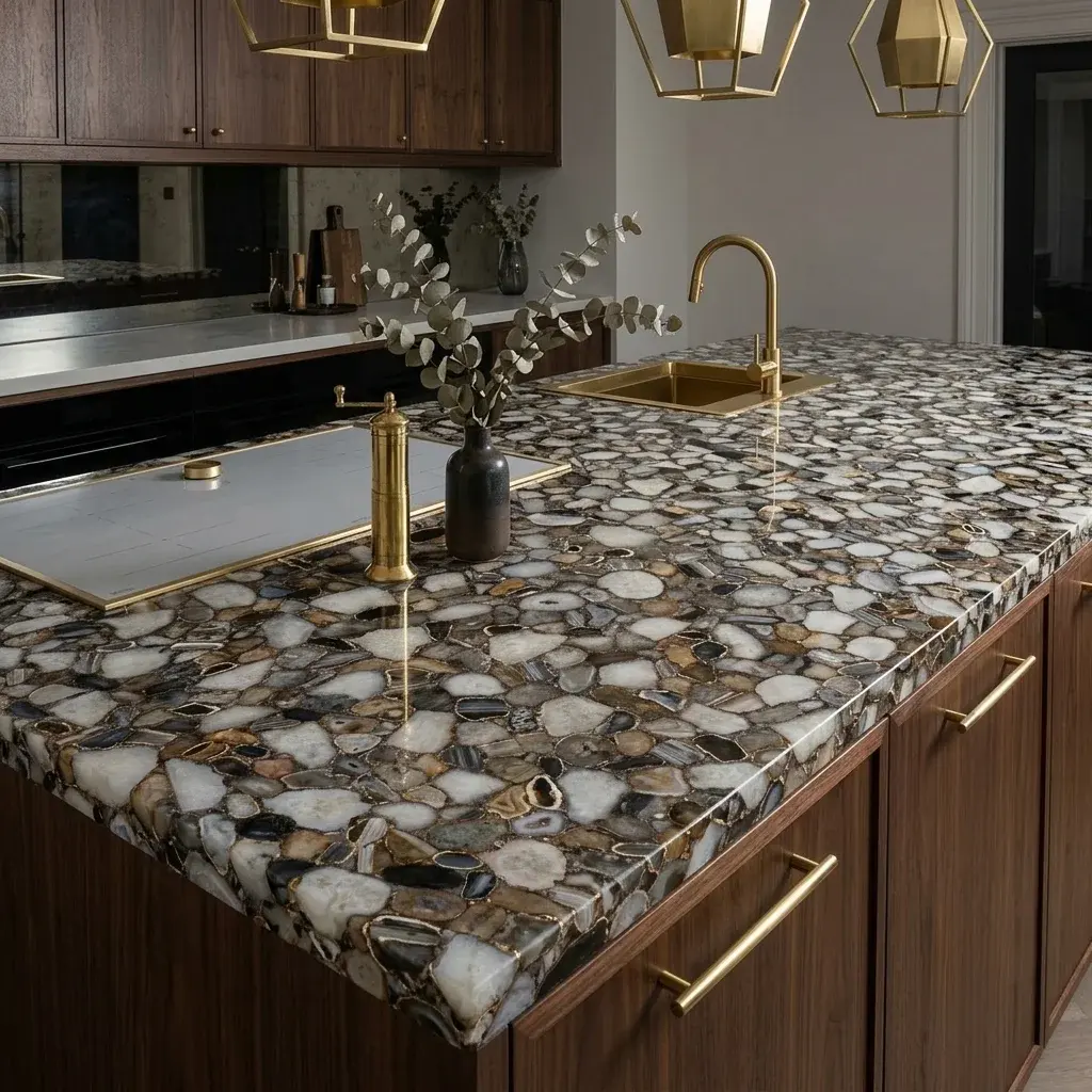 jumble agate kitchen island